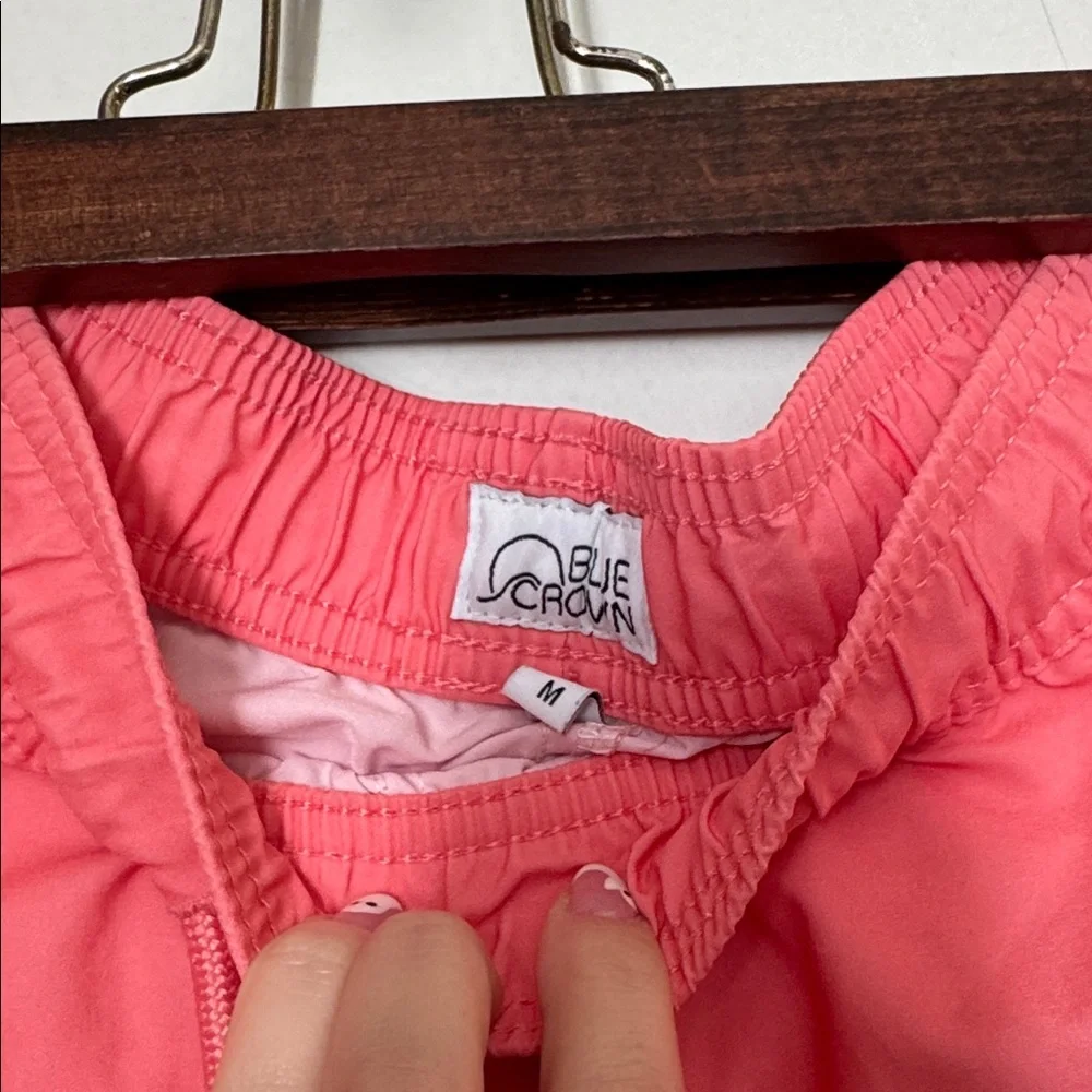 Men’s Coral Pink Drawstring Swim Shorts